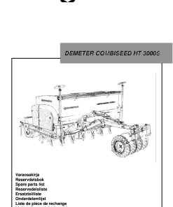 Kongskilde Demeter_Combiseed_HT_3000S Parts manual catalog PDF Download