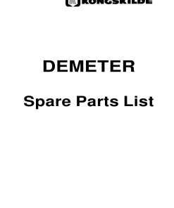 Kongskilde Demeter_Universe_Rubin Parts manual catalog PDF Download