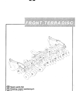 Kongskilde Front_Terra_Disc Cultivation Parts manual catalog PDF Download