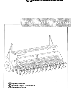 Kongskilde NCS_2100 Parts manual catalog PDF Download
