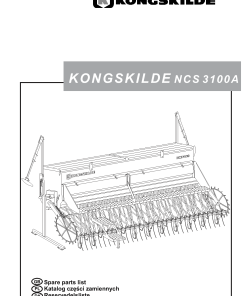 Kongskilde NCS_3100A Parts manual catalog PDF Download