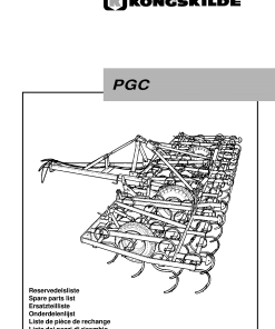 Kongskilde PGC Cultivation Parts manual catalog PDF Download