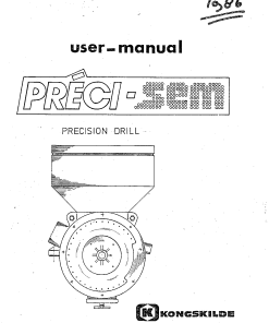 Kongskilde Preci_Sem_1986 Parts manual catalog PDF Download