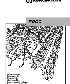 Kongskilde RDGC Cultivation Parts manual catalog PDF Download