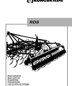 Kongskilde RDS Cultivation Parts manual catalog PDF Download