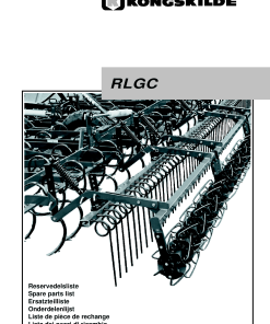 Kongskilde RLGC Cultivation Parts manual catalog PDF Download
