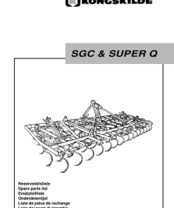 Kongskilde SGC_Super_Q Cultivation Parts manual catalog PDF Download