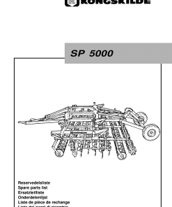 Kongskilde SP5000 Cultivation Parts manual catalog PDF Download
