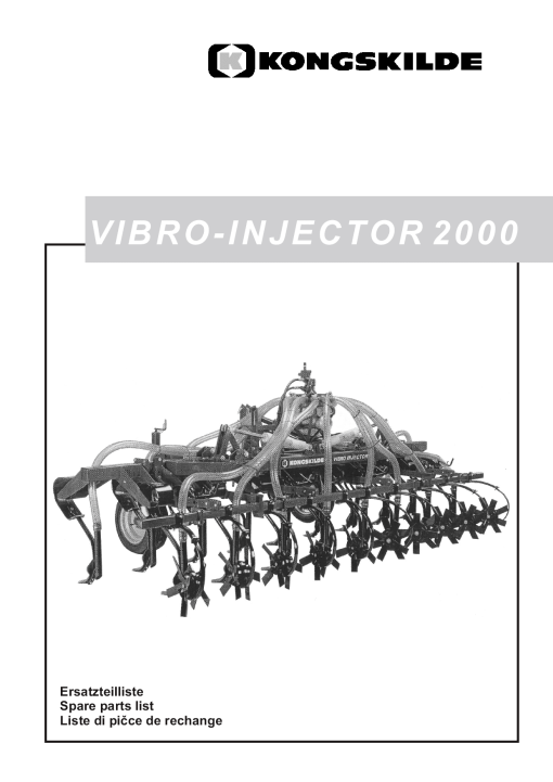 Kongskilde Vibro_Injector_2000 Parts manual catalog PDF Download