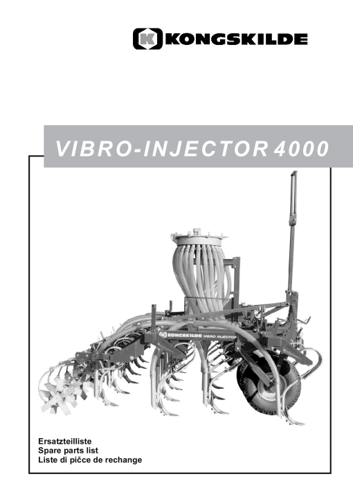 Kongskilde Vibro_Injector_4000 Parts manual catalog PDF Download