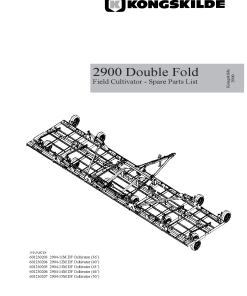 Kongskilde Vibro_Till_2900_Double_Fold Cultivation Parts manual catalog PDF Download