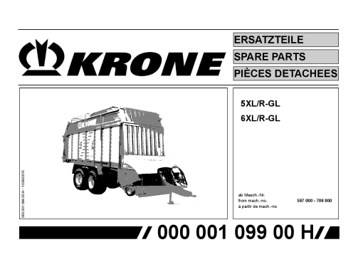 Krone 5XL-R-GL_6XL-R-GL Forage Wagon Parts manual catalog PDF Download