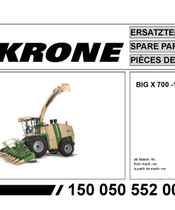 Krone BigX_700-1 Forage Harvester Parts manual catalog PDF Download