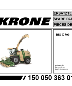Krone BigX_700 Forage Harvester Parts manual catalog PDF Download