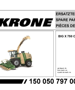 Krone BigX_750_C Forage Harvester Parts manual catalog PDF Download