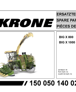 Krone BigX_800_1000 Forage Harvester Parts manual catalog PDF Download