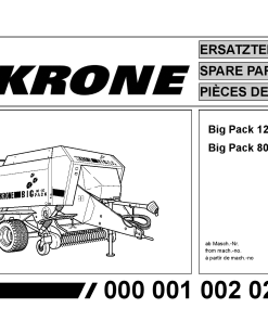 Krone Big_Pack_120-80_80-80 Large square baler Parts manual catalog PDF Download