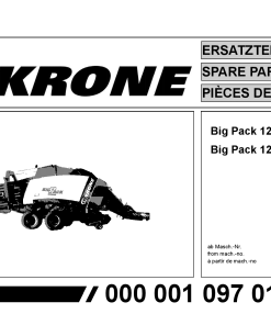 Krone Big_Pack_12130 Large square baler Parts manual catalog PDF Download