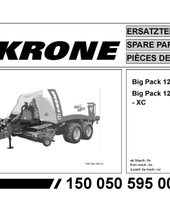 Krone Big_Pack_1290 Round Baler Parts manual catalog PDF Download