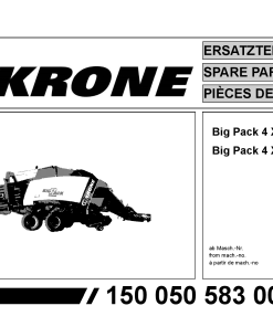 Krone Big_Pack_4x4 Large square baler Parts manual catalog PDF Download