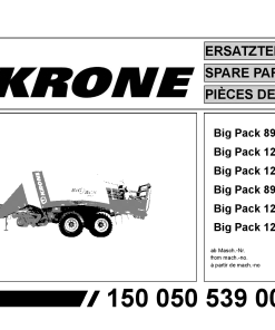 Krone Big_Pack_890_1270_1290 Large square baler Parts manual catalog PDF Download