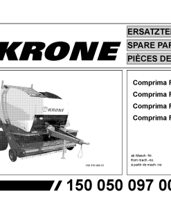 Krone Comprima_F125_155 Round Baler Parts manual catalog PDF Download