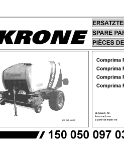 Krone Comprima_F125_155_2 Round Baler Parts manual catalog PDF Download