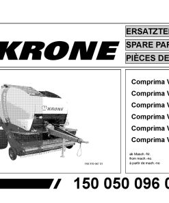 Krone Comprima_V150_180_210 Round Baler Parts manual catalog PDF Download