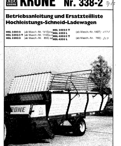 Krone HSL_2502-3_3502-3_3503_4503_4503-3 Forage Wagon Parts manual catalog PDF Download