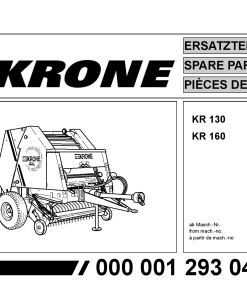 Krone KR_130_160 Round Baler Parts manual catalog PDF Download