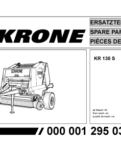 Krone KR_130_S Round Baler Parts manual catalog PDF Download