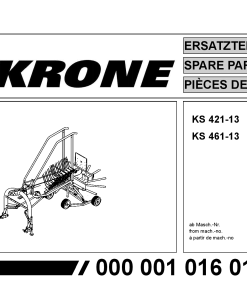 Krone KS421-13_461-13 Rotary Rake Parts manual catalog PDF Download