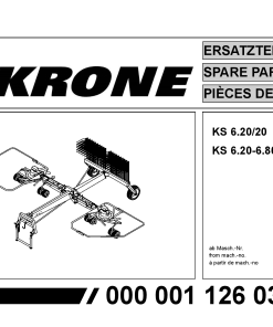 Krone KS6.20-20_6.80-20 Rotary Rake Parts manual catalog PDF Download