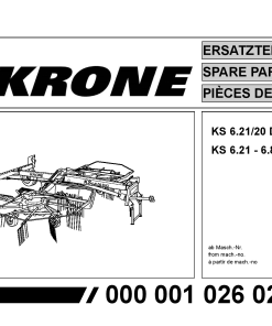 Krone KS6.21-20_6.81-20_Duo Rotary Rake Parts manual catalog PDF Download