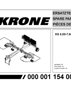 Krone KS6.50_7.60-24 Rotary Rake Parts manual catalog PDF Download
