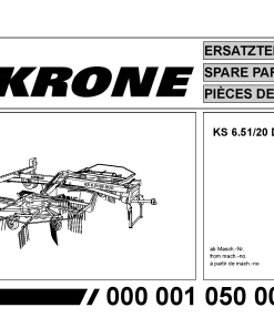 Krone KS6.51-20_Duo Rotary Rake Parts manual catalog PDF Download