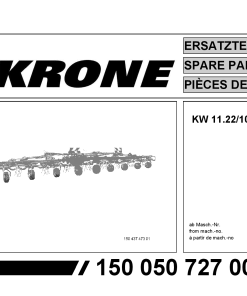 Krone KW11.22-10 Rotary tedder Parts manual catalog PDF Download