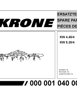 Krone KW4.45-4_5.25-4 Rotary tedder Parts manual catalog PDF Download