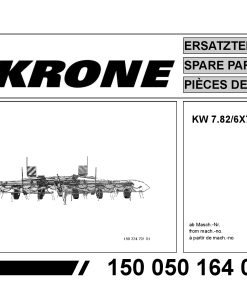 Krone KW7.82-6x7 Rotary tedder Parts manual catalog PDF Download