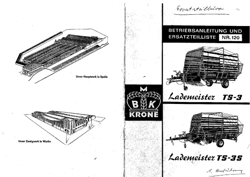 Krone Lademeister_TS_3_3S Forage Wagon Parts manual catalog PDF Download