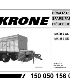 Krone MX_350_GL_GD Forage Wagon Parts manual catalog PDF Download