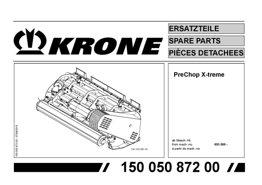 Krone Pre_Chop_X-treme Large square baler Parts manual catalog PDF Download