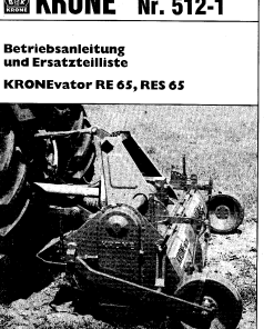 Krone RE65_RES65 Milling Machine Parts manual catalog PDF Download