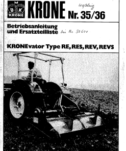 Krone RE_RES_REV_REVS Milling Machine Parts manual catalog PDF Download