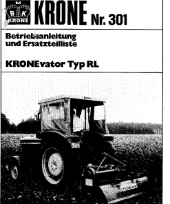 Krone RL Milling Machine Parts manual catalog PDF Download