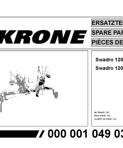 Krone Swadro_1201_A Rotary Rake Parts manual catalog PDF Download