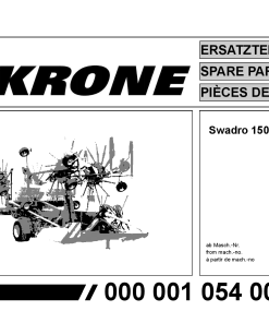 Krone Swadro_1500 Rotary Rake Parts manual catalog PDF Download