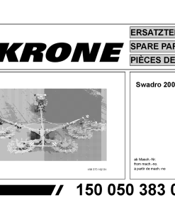 Krone Swadro_2000 Rotary Rake Parts manual catalog PDF Download