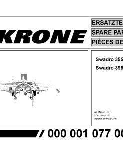 Krone Swadro_355_395 Rotary Rake Parts manual catalog PDF Download