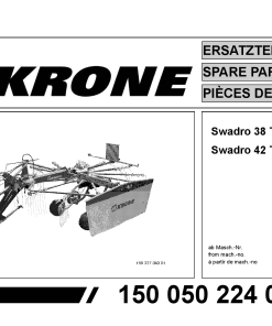 Krone Swadro_38_42_T Rotary Rake Parts manual catalog PDF Download